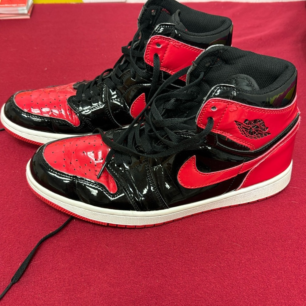 Mens Air Jordan 1 Retro High OG Patent Bred Shoes